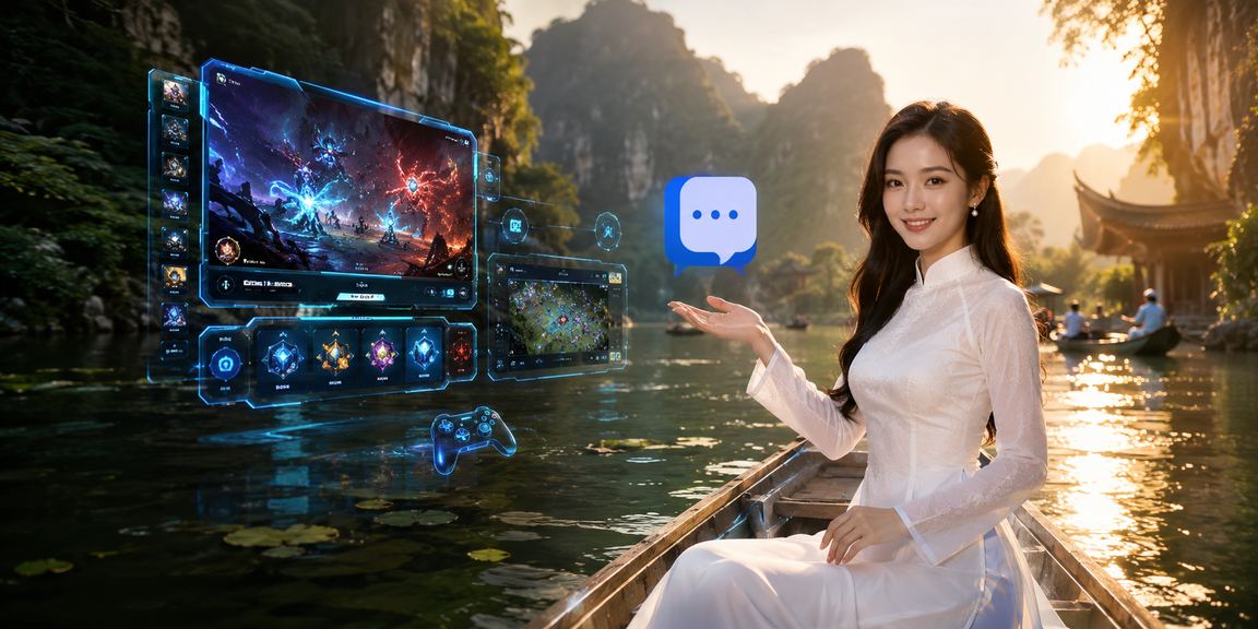 Người dùng đặt cược thể thao và Esports tại Ninh Bình mặc áo dài truyền thống