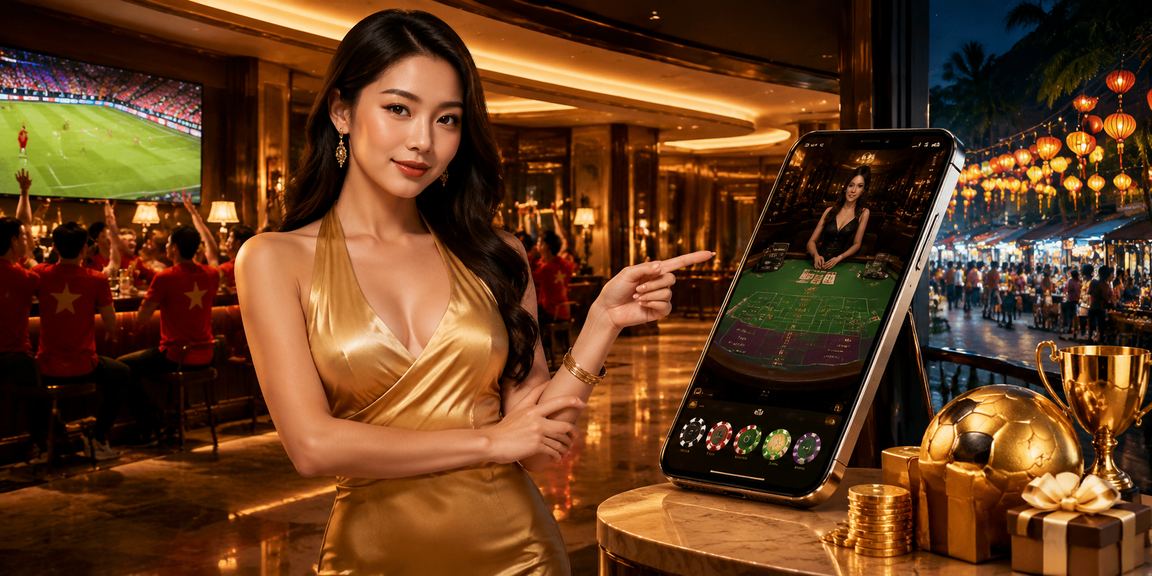 Bàn baccarat sang trọng tại Phú Quốc với không khí casino đỉnh cao